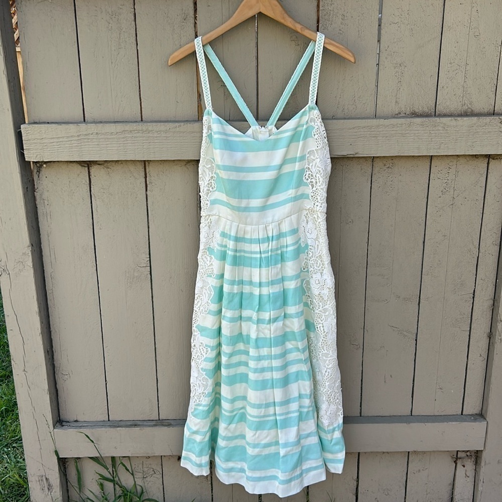 Anthropologie Sea Isle Striped Dress by Moulenette Soeurs Cottage Core Spring 6